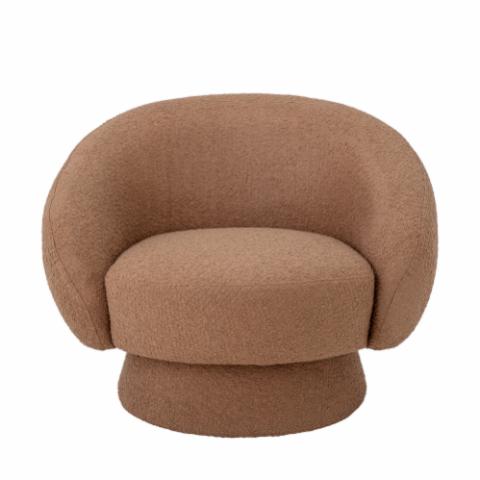Ted Lounge Stol, Brun, Polyester