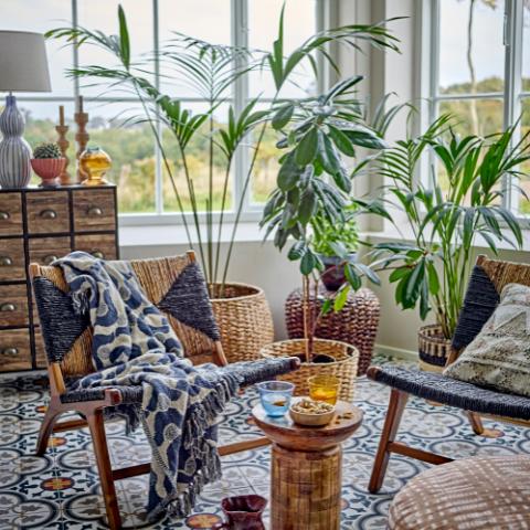 Grant Lounge Chair, Black, Teak