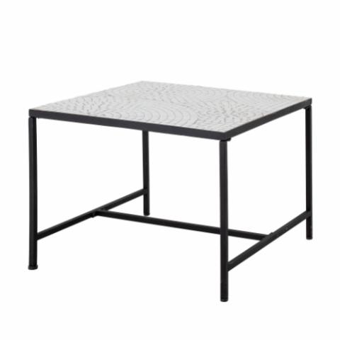 Niah Coffee Table, White, Stone