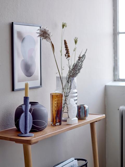 Belma Vase, Grey, Glass