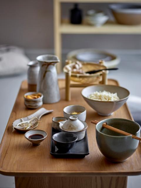 Masami Pot de soja avec 2 bols, Nature, Grès