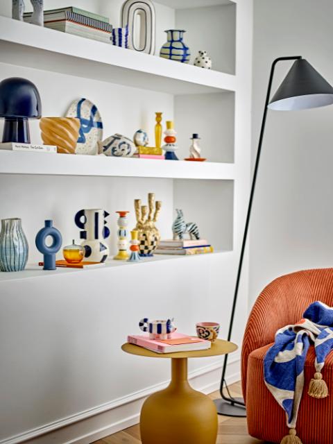 Dardo Vase, Blue, Steingut