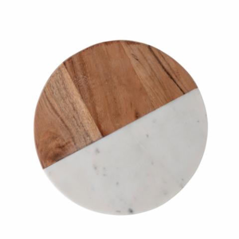 Gya Cutting Board, White, Marble