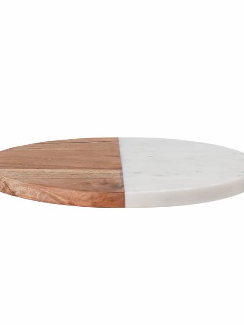 Gya Cutting Board, White, Marble