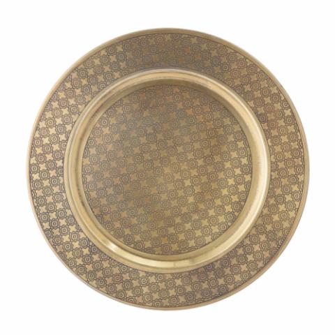 Cate Tray, Gold, Metal