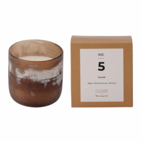 NO.5-Sea Salt Scent Candle, Brown, Wax