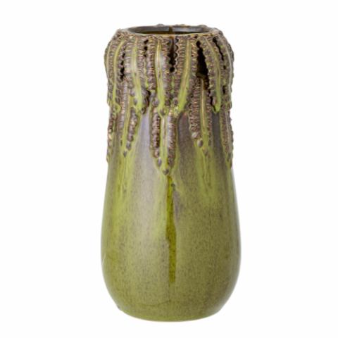 Eloi Vase, Green, Stoneware