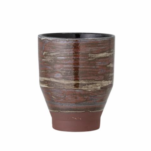 Calla Flowerpot, Brown, Stoneware