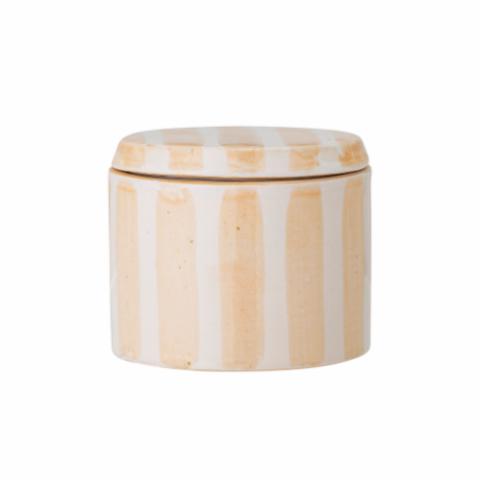 Cathe Jar w/Lid, Yellow, Stoneware