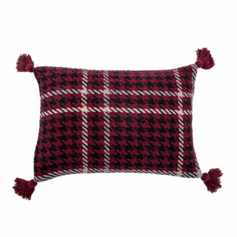 Rivel Cushion, Red, Recycled Cotton