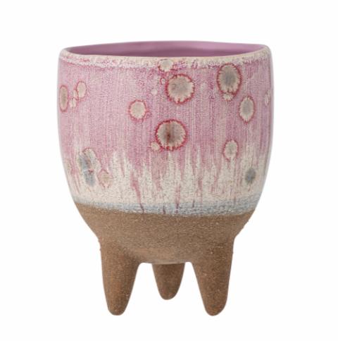 Laron Flowerpot, Rose, Stoneware