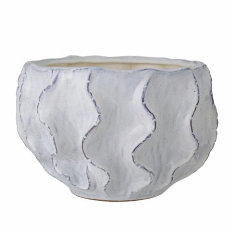 Liren Flowerpot, White, Stoneware