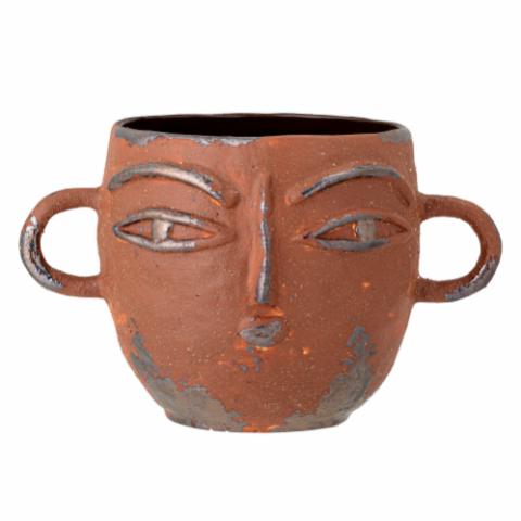Lo Flowerpot, Brown, Stoneware