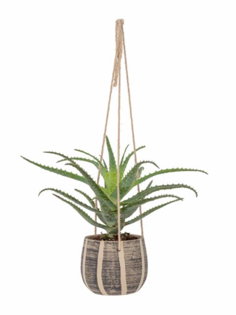 Madi Flowerpot, Hanging, Nature, Stoneware
