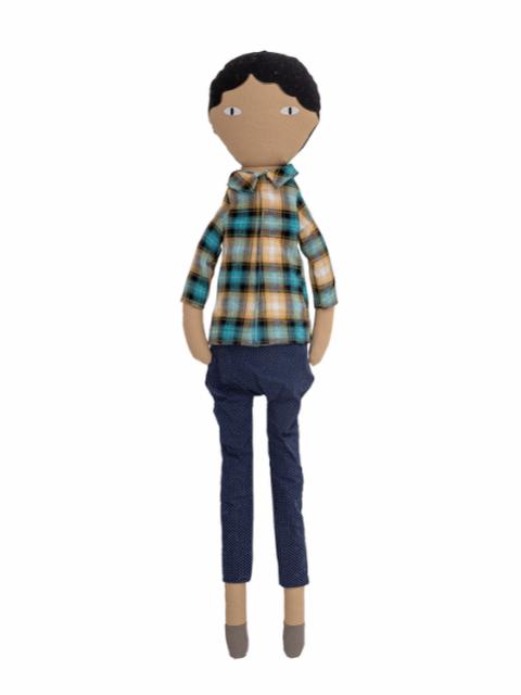 Sigge Poupée, Blue, Coton