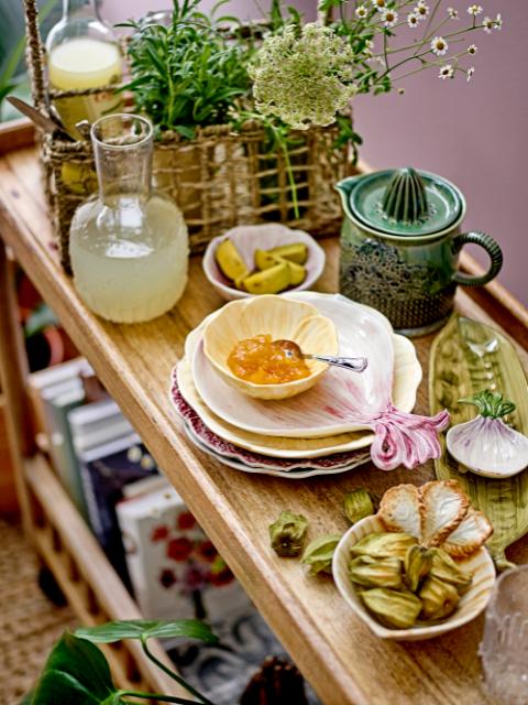 Mimosa Plate, Green, Stoneware