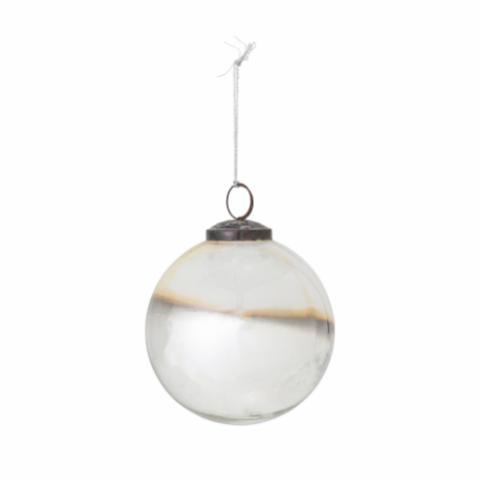 Mouna Ornament, Hvid, Glas