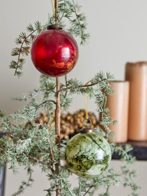 Loba Ornament, Rød, Glas
