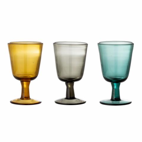 Kanda Wine Glass, Yellow, Glass