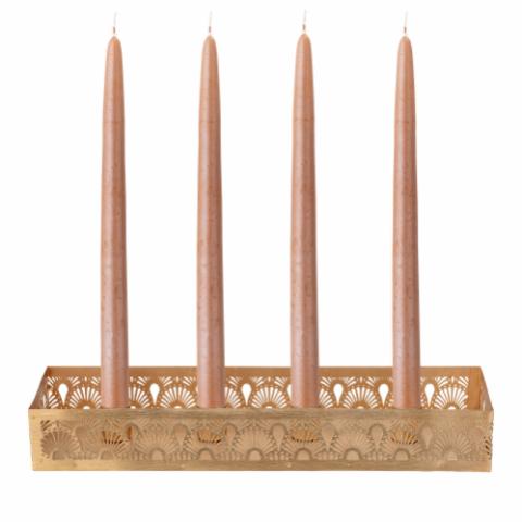 Roni Candle Holder, Gold, Metal