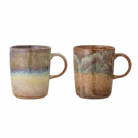 Dahlia Mug, Brown, Stoneware