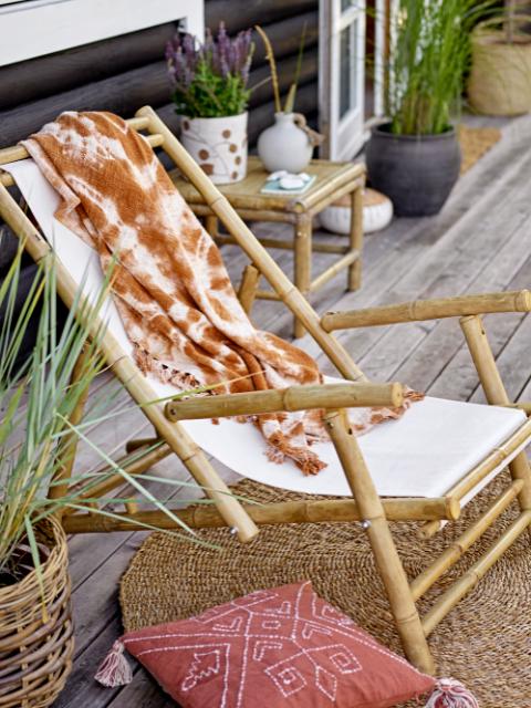 Korfu Deck Chair, Nature, Bamboo