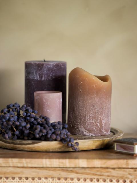 Rustic Candle, Brown, Parafin