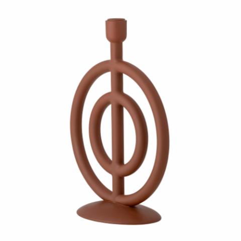 Flikka Candle Holder, Brown, Polyresin