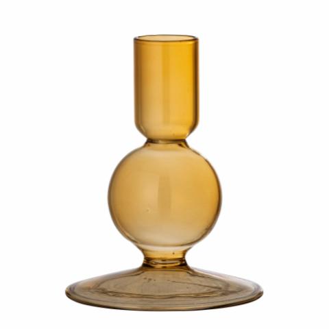 Isse Candlestick, Brown, Glass