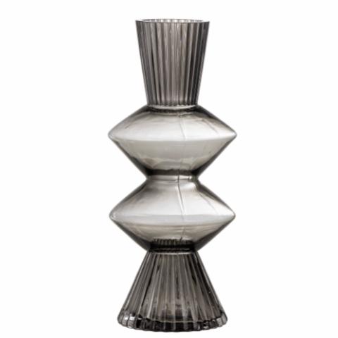 Davine Vase, Grey, Glass