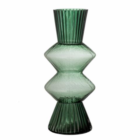 Davine Vase, Green, Glass