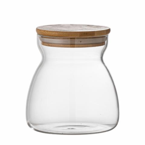 Tinse Jar w/Lid, Clear, Glass