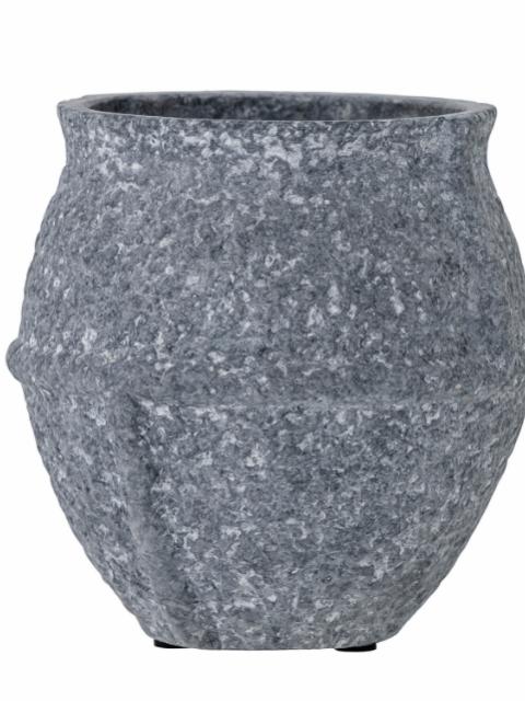Walle Vase, Grau, Keramik