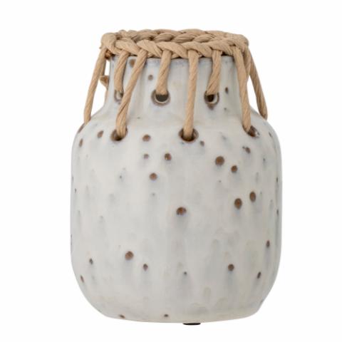 Janel Vase, White, Ceramic