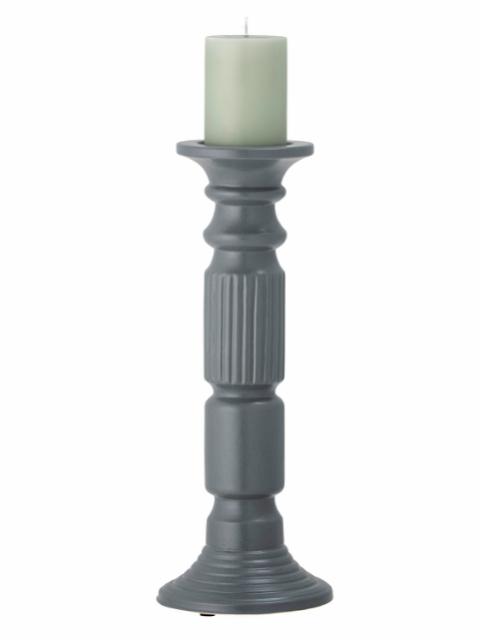 Millas Candle Holder, Grey, Ceramic