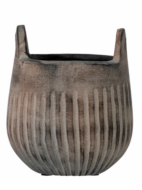 Lagos Flowerpot, Grey, Ceramic