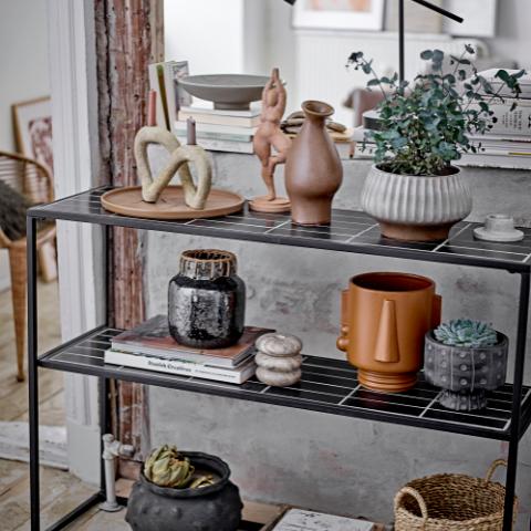 Rane Pot de fleurs, Gris, Céramique