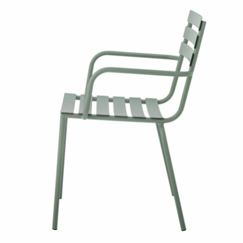 Monsi Dining Chair, Green, Galvanized Metal