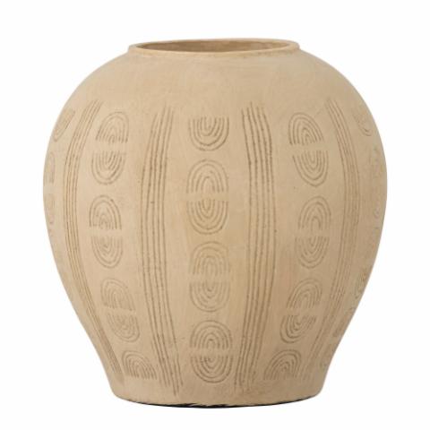 Taym Deco Vase, Nature, Terracotta