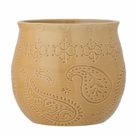 Rani Flowerpot, Yellow, Stoneware