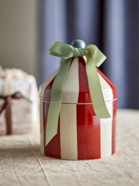 Cimmi Jar w/Lid, Red, Stoneware