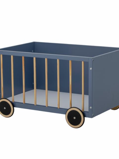 Sebald Storage  Box w/Wheels, Blue, MDF
