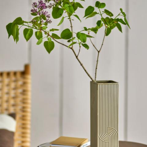 Heeira Vase, Marron, Grès