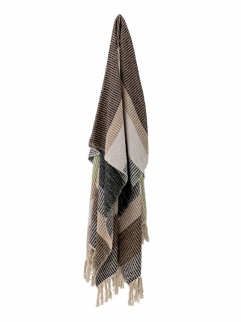 Isnel Throw, Brown, Recycled Cotton
