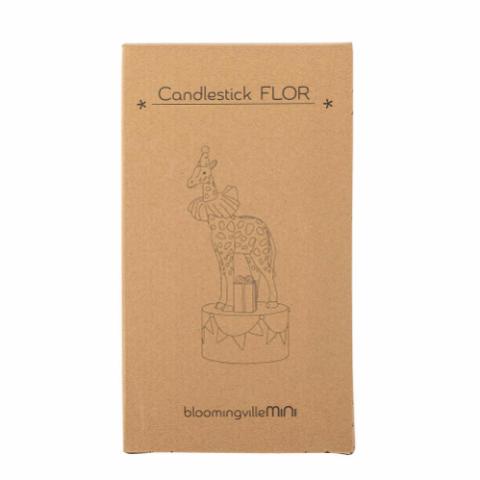 Flor Kerzenhalter, Bunt, Polyresin