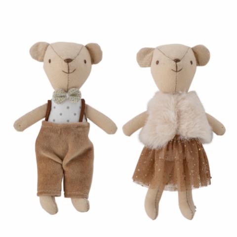 Fione & Miro Soft Toy, Brun, Bomuld