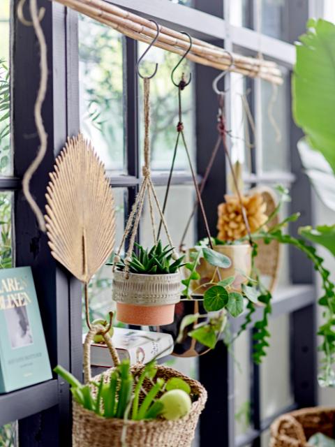 Corina Flowerpot, Hanging, Green, Stoneware