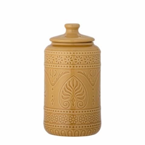Rani Jar w/Lid, Yellow, Stoneware