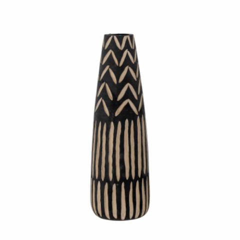 Noami Deco Vase, Black, Paulownia