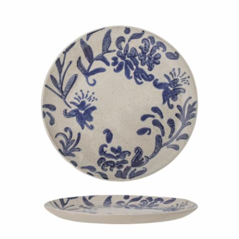 Petunia Plate, Blue, Stoneware